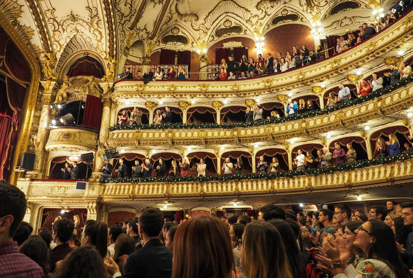 A full theatre audience enjoying a live show